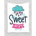 thumbnail image 1 of Sweet Dreams Tapestry, Cartoon Hanging Hearts from a Cloud with Scale Pattern Simplistic Kids Design, Wall Hanging for Bedroom Living Room Dorm Decor, 60W X 80L Inches, Multicolor, by Ambesonne, 1 of 2