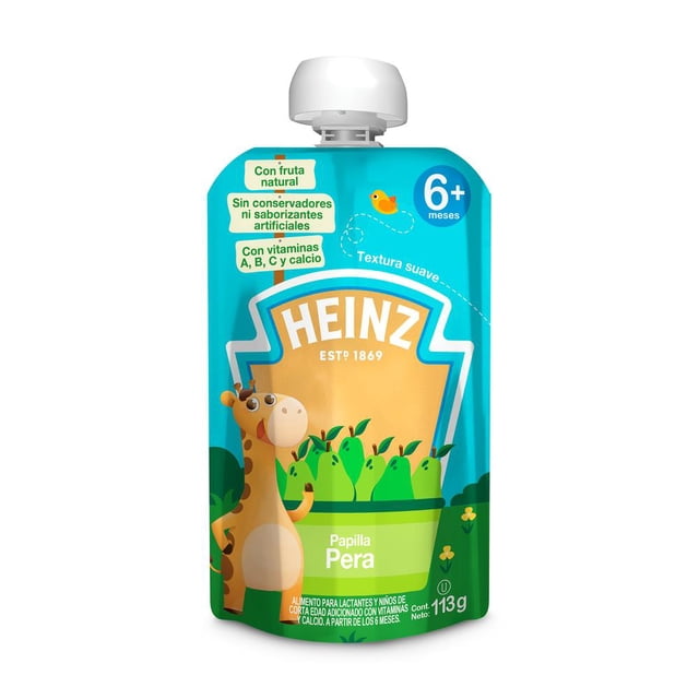 Papilla Heinz etapa 2 sabor pera pouch 113 g
