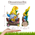 thumbnail image 3 of Bloom with Joy Sunflower Gnome 10" Garden Statue Figurine with Guitar, Spring and Summer Home Decoration, 3 of 8