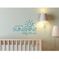 thumbnail image 4 of Scatter Sunshine Along the Way Inspirational Wall Art Decals Vinyl Lettering Stickers Home Decor Quote 23x15-Inch Teal, 4 of 6