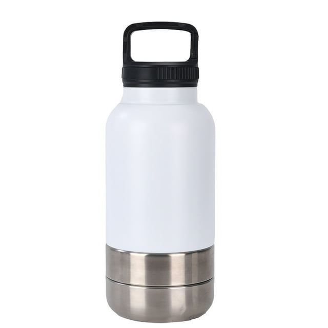Yuarrent Botella de agua portátil con aislamiento para perros, ideal para caminatas, senderismo, camping, accesorios de metal para exteriores. Cocina y Comedor B