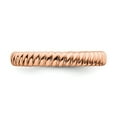 thumbnail image 4 of 925 Sterling Silver Stackable Pink-plated Ring Eternity Band Size 7, 4 of 6