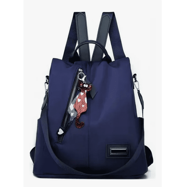 Mochila urbana color azul oscuro diseño liso
