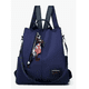 thumbnail image 1 of Mochila urbana color azul oscuro diseño liso, 1 of 4