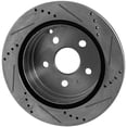 thumbnail image 2 of New Cross-drilled Brake Disc Compatible With Chevrolet GMC Terrain SLT 6 Cyl 3.6L Equinox L 4 Cyl 2.4L Terrain SLE 6 3.6L 2010-2017 By 41262 55178 850168 900824 60048058 41262G, 2 of 3