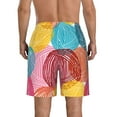 thumbnail image 3 of Bixox Men's Colorful Wool Balls printing Casual Classic Fit Short Summer Beach Shorts, 3 of 6