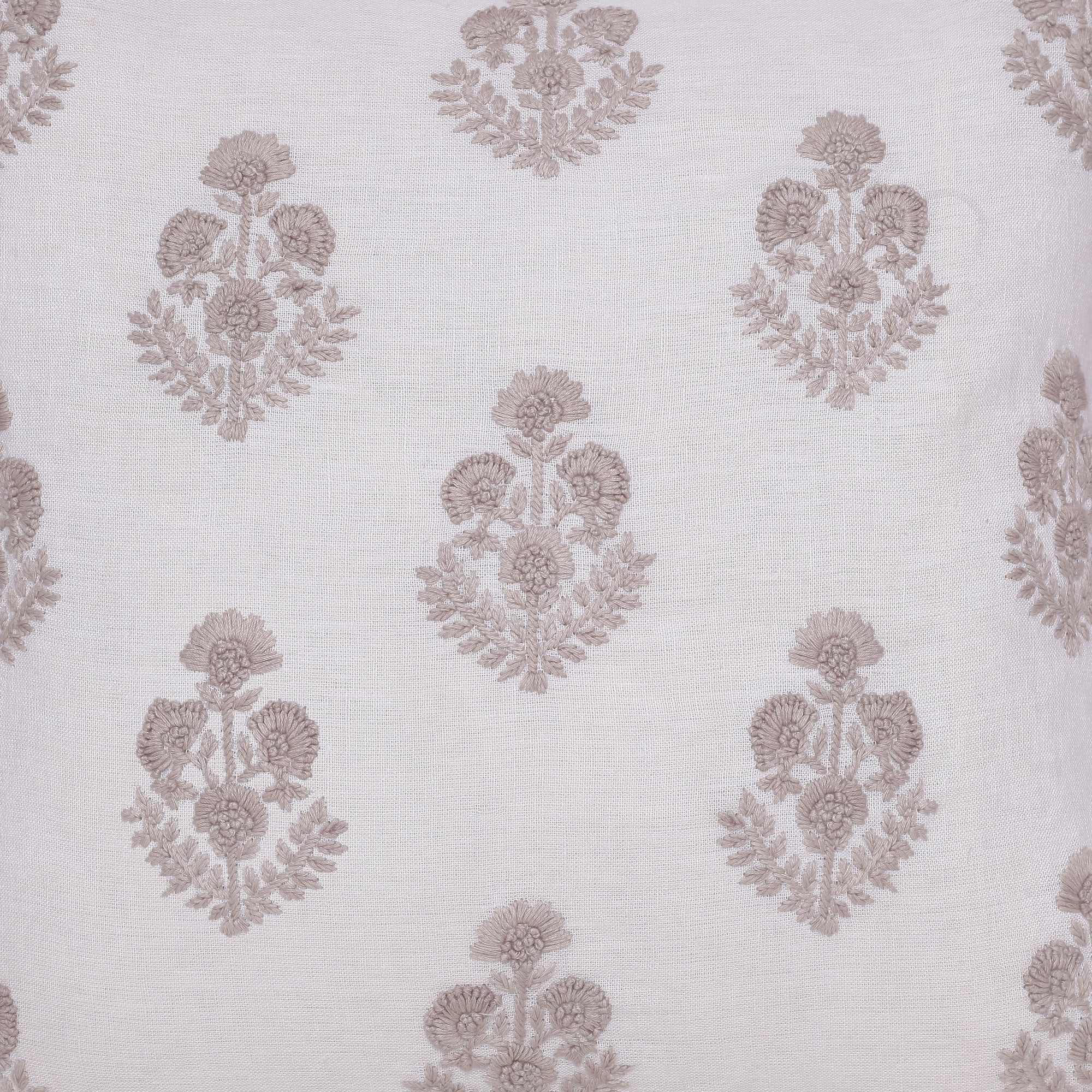 Harlow Hill Paul 20" x 20" Taupe/Ivory Floral Linen Adult Decorative Throw Pillow Cover
