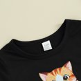thumbnail image 4 of Okbabeha Kids Boy Girl Crew Neck Short Sleeve Cartoon Cat T Shirt Pullover Top Summer Basic Tees Casual Clothes 1-8Y, 4 of 7