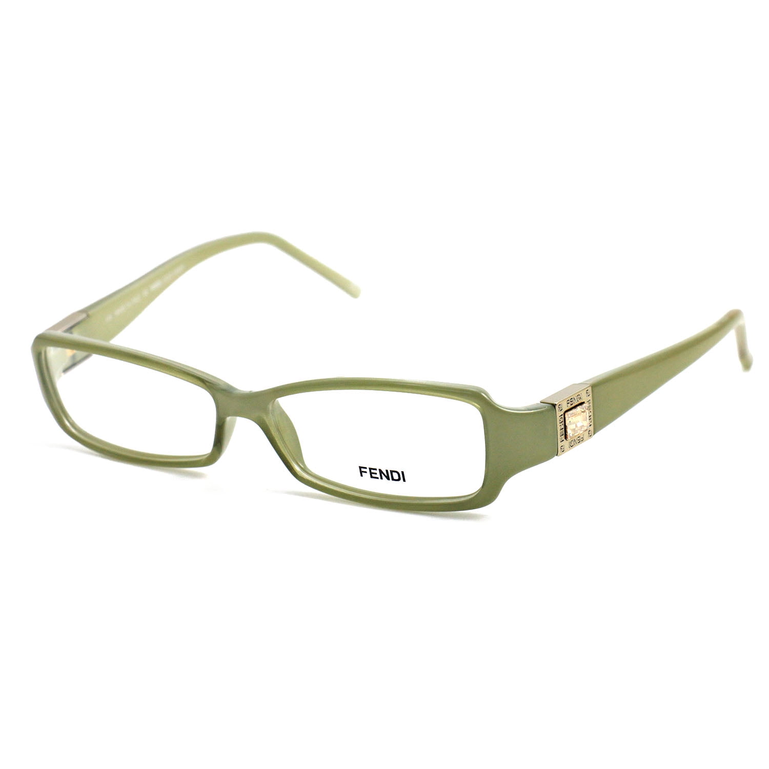 Fendi Eyeglasses Women Green Frames Rectangle 53 13 135 F886R 316