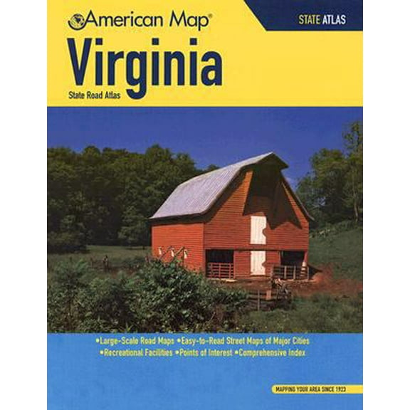 Pre-Owned American Map Virginia State Road Atlas (Paperback) 087530172X 9780875301723