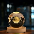thumbnail image 4 of Gnmfd Crystal Night Light Saturn Solar System Engraved LED Desk Lamp 2.35 Inch Decorative Night Light for Bedroom Living Room Office Study Table Holiday Gift Room Lights, 4 of 6