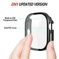 thumbnail image 3 of IC ICLOVER For Apple Watch Ultra 2/1 49mm Screen Protector Case Slim Electroplate Metal Plated Hard Cover with Full Coverage Tempered Glass Screen Protector Cover for Apple iWatch Ultra 49mm, Black, 3 of 9