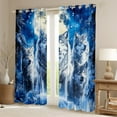 thumbnail image 2 of Manfei Woodland Wildlife Curtains Pack of 2 (42x84 Each) for Teens, Jungle Wolf Print Curtains Blackout, Rustic Farmhouse Bedroom Curtains, Window Curtains Home Decor, 2 of 6