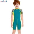 thumbnail image 3 of serony Combinaison de Plongée Voile Enfant Maillot de Bain Garçon Shorty Combinaison de Plongée Enfants Maillot de Bain Protection UV Combinaisons de Plongée Tuba Combinaison Humide pour Natation Plongée Surf Bleu m, 3 of 7