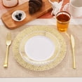 thumbnail image 2 of Daluvenix 350 Pcs Gold Dinnerware Set, Gold Plastic Plates with Gold Lace Rim Design, Gold Disposable Dinnerware Set for Wedding, Party and Graduation, 2 of 9