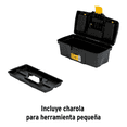 thumbnail image 5 of Caja de herramientas  Bloosom de plástico 18cm x 33cm x 13cm negra, 5 of 5