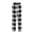 thumbnail image 5 of Dakiuu Family Matching Buffalo Plaid Fleece Pajama Pants Soft Cozy Loungewear Bottoms for Women Men Kids Toddler Elastic Waist Wide Leg Sleep Pants Holiday Casual Home Wear, 5 of 8