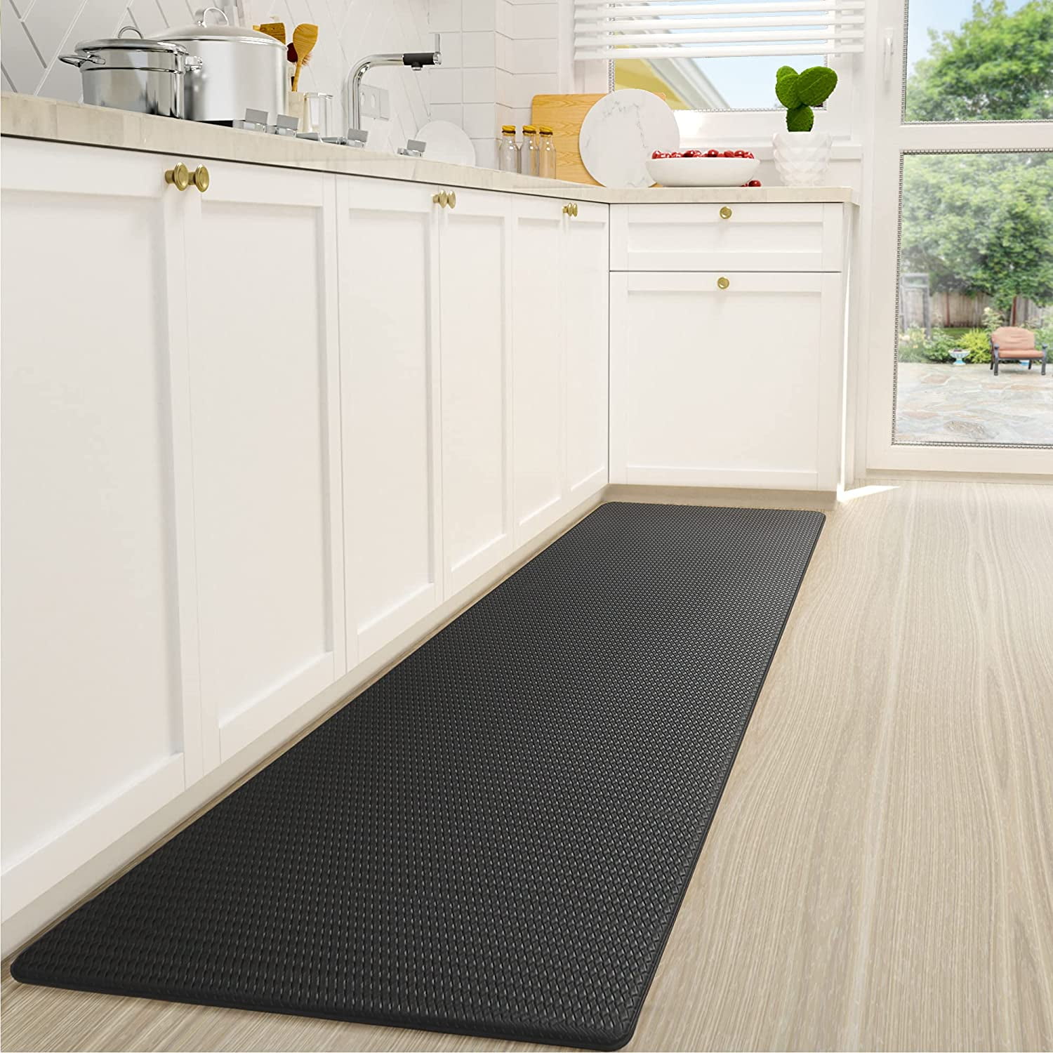 Waterproof Farmhouse Style Kitchen Carpet Comfort Kitchen Sink Rug for Standing Non Skid Washable Kitchen Floor Mat for in Front of Sink Soft & Durable Kitchen Mats and Rugs for Floor 