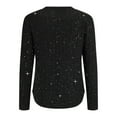 thumbnail image 6 of Womens Blouses Women's Winter V Neck Real Sequin Glitter Knitted Sweater Fashion Clothing, 6 of 6