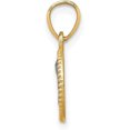 thumbnail image 2 of Solid 10K Yellow Gold W/Rhodium Polished and Textured Angel Pendant - 16.19mm, 2 of 6