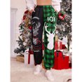 thumbnail image 2 of Pantalones de reno navideños para mujer Estampado a cuadros Cintura alta Algodón suave y agradable para la piel Pantalones navideños de poliéster para citas Navidad Verde L, 2 of 8