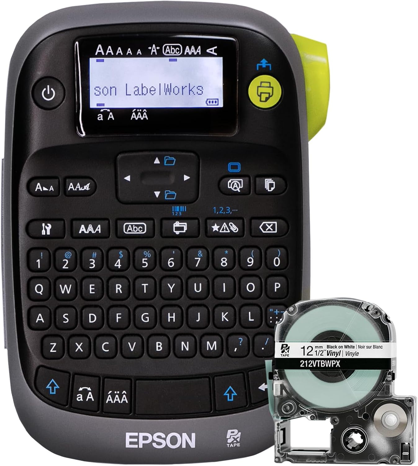 LABELWORKS  LW-PX300VP Industrial Label Maker Complete Kit - with Accessories, Sticker Labels, Magnetic Tape Compatible, Only Uses 203 & 205 Shrink Tube Tapes, Portable Handheld Printer