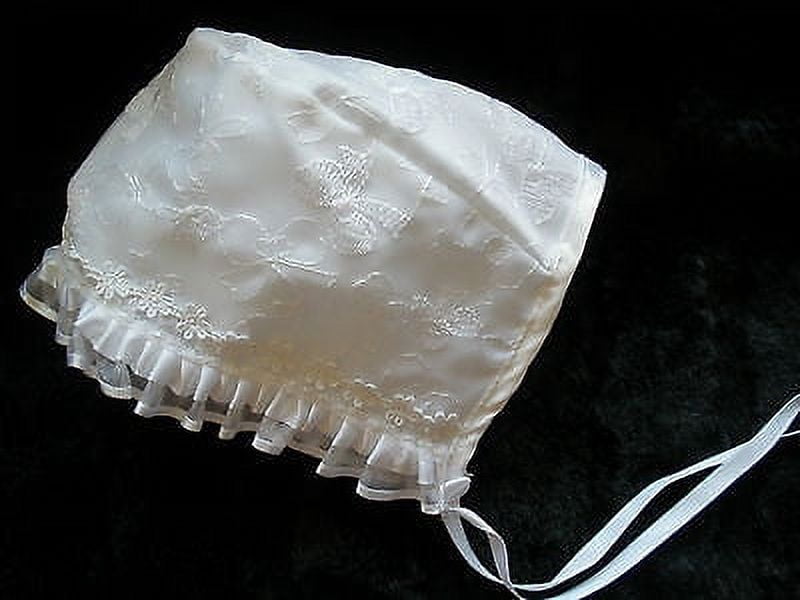 NEW INFANT GIRL & TODDLER CHRISTENING BAPTISM FORMAL DRESS, CAPE, HAT 18-30 M