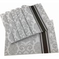 thumbnail image 1 of Silver Placemats Dining Table, Heat-Resistant Placemats Stain Resistant Anti-Skid Washable PVC Table Mats Woven Vinyl Placemat, Set of 6, 1 of 4