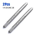 thumbnail image 4 of 2pcs 1/4-20 UNC-2B Right Hand Taps HSS Straight Flute Thread Drill Screw Tap, 4 of 9