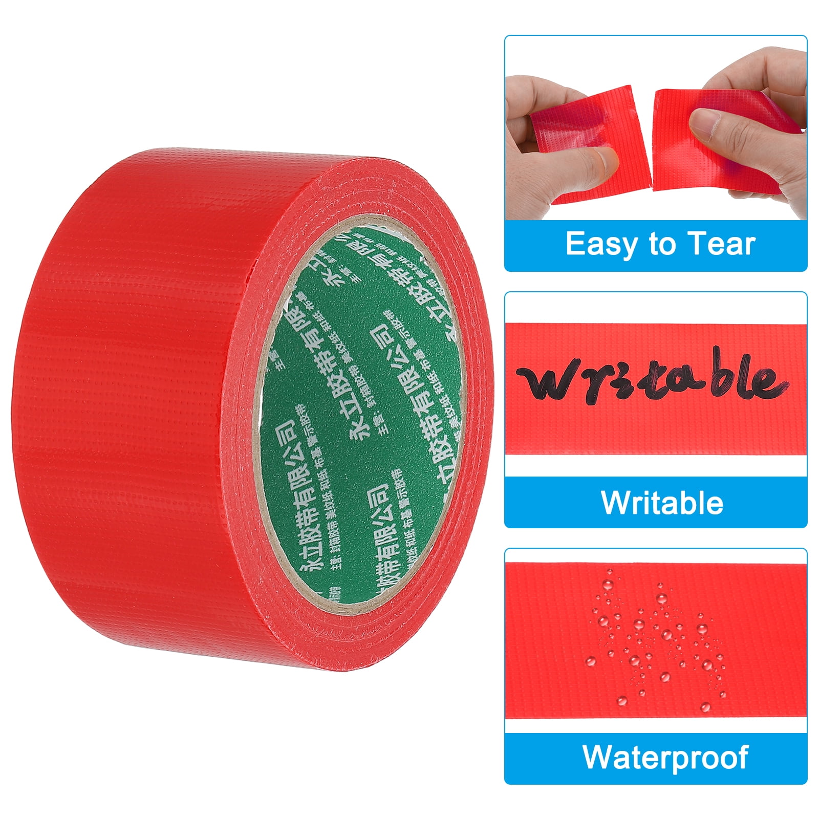 Uxcell Pickleball Ball Court Marking Tape 66ft, Marking Edge Guard Ultra-Adhesive Tape, Red 4 Pcs