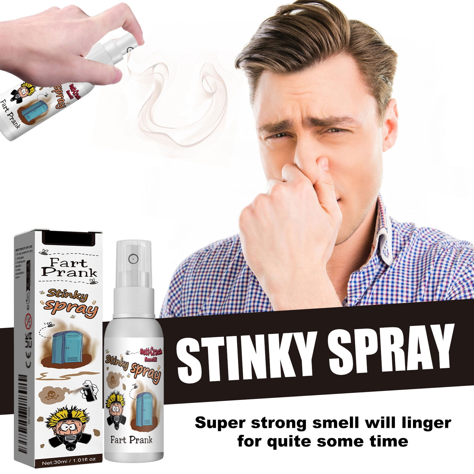 Alvantor Fart Spray, Non Toxic Extra Strong Prank Stuff Hilarious Gag Gifts for Adults or Kids, 1.01fl.oz