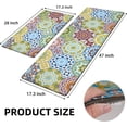 thumbnail image 6 of Boho Kitchen Rugs Anti Fatigue Kitchen Rugs and Mats Non Skid Washable Cushioned Kitchen Mats for Floor Bohemian Colorful Rugs for Sink Laundry Bathroom,Set of 2,17.3 X28+17.3 X 47 Inch, PVC, 6 of 6