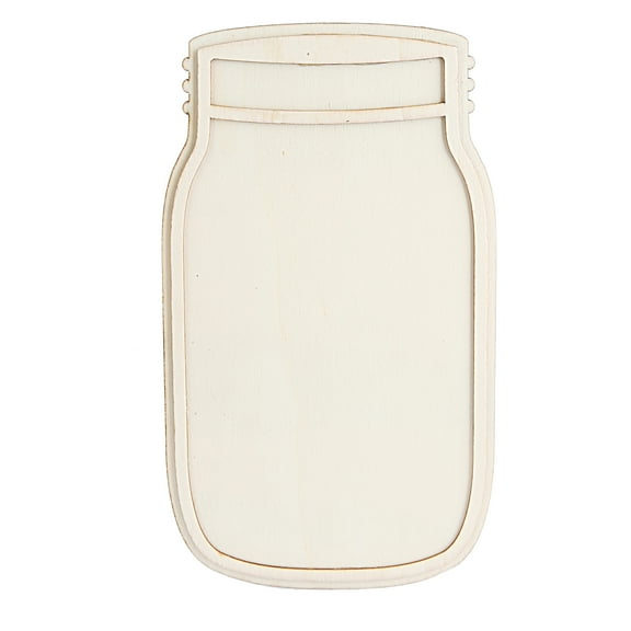 Plaid 59712E Unpainted Surface, Wood Mason Jar, 1 Piece, 10"