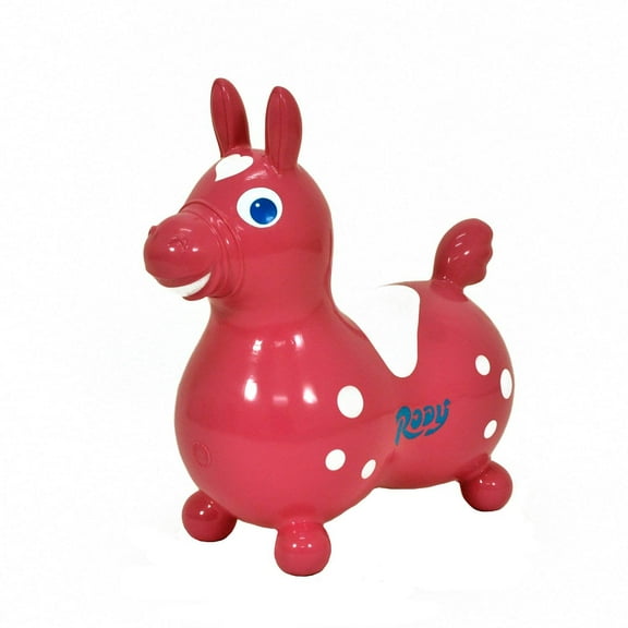 Gymnic Rody Horse Baby Toddler Kid Ride On Latex Free Vinyl Bouncing Toy, Pink