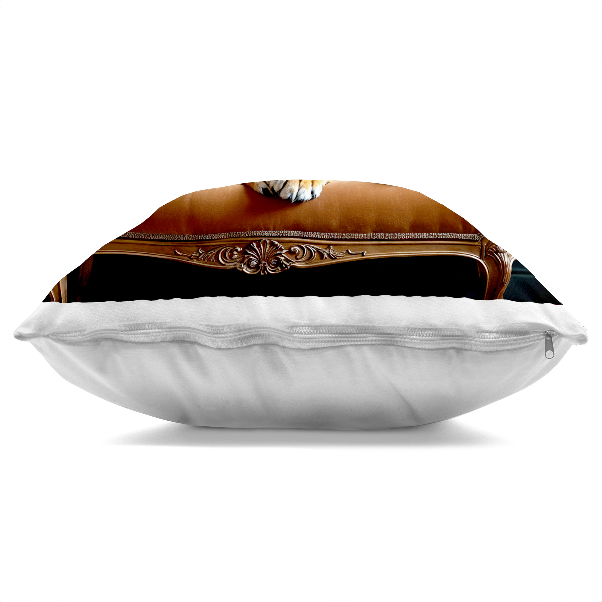 Stupell Industries Tiger Lounging on Chaise Decorative Printed Throw Pillow, design by Lettered and Lined