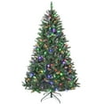 thumbnail image 1 of HOMCOM 7ft Frosted Christmas Tree with Dual Colour, Full Spruce Xmas Tree, 1 of 10