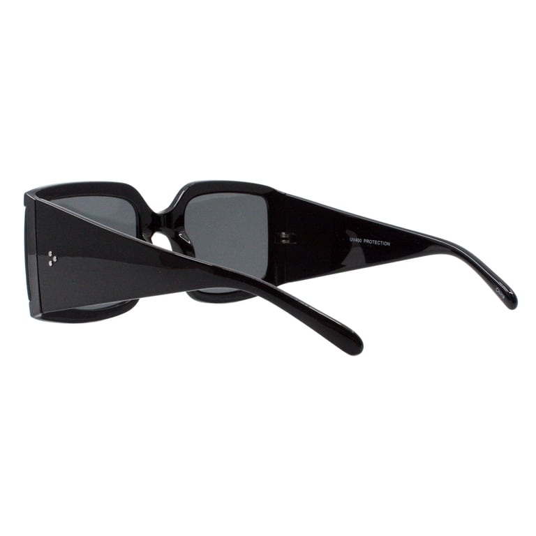 Womens Oversized Square Sunglasses Thick Bold Side UV 400  display picture 3