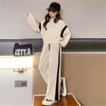 thumbnail image 2 of Otqutp 4-15 Years Teen Girls Children's Spring Fall Fashion Casual Waist Sweater Wide Leg Pants 2PC Outfits Cute Girl Beauty Clothes(White,8-9 Years), 2 of 4