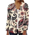 thumbnail image 1 of Manteaux pour Femmes, Cardigan à Manches Longues Imprimé, Boutons Ouverts, Haut Mat, 1 of 5