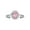 Pink Ice, variant on Rings for Women 14K White Gold Ring Classic Halo Diamond Birthstone Ring 6X4MM Oval October Pink Ice Jewelry for Women Size 8