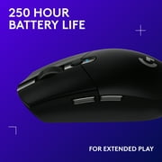 Logitech G305 LIGHTSPEED Wireless Gaming Mouse, HERO Sensor, 12,000 DPI, Lightweight, 6 Programmable Buttons, 250h Battery, On-Board Memory, Compatible with PC, Mac, Black