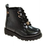 Badgley Mischka Toddler Girls Winter Fashion Boots - Black Patent, 9