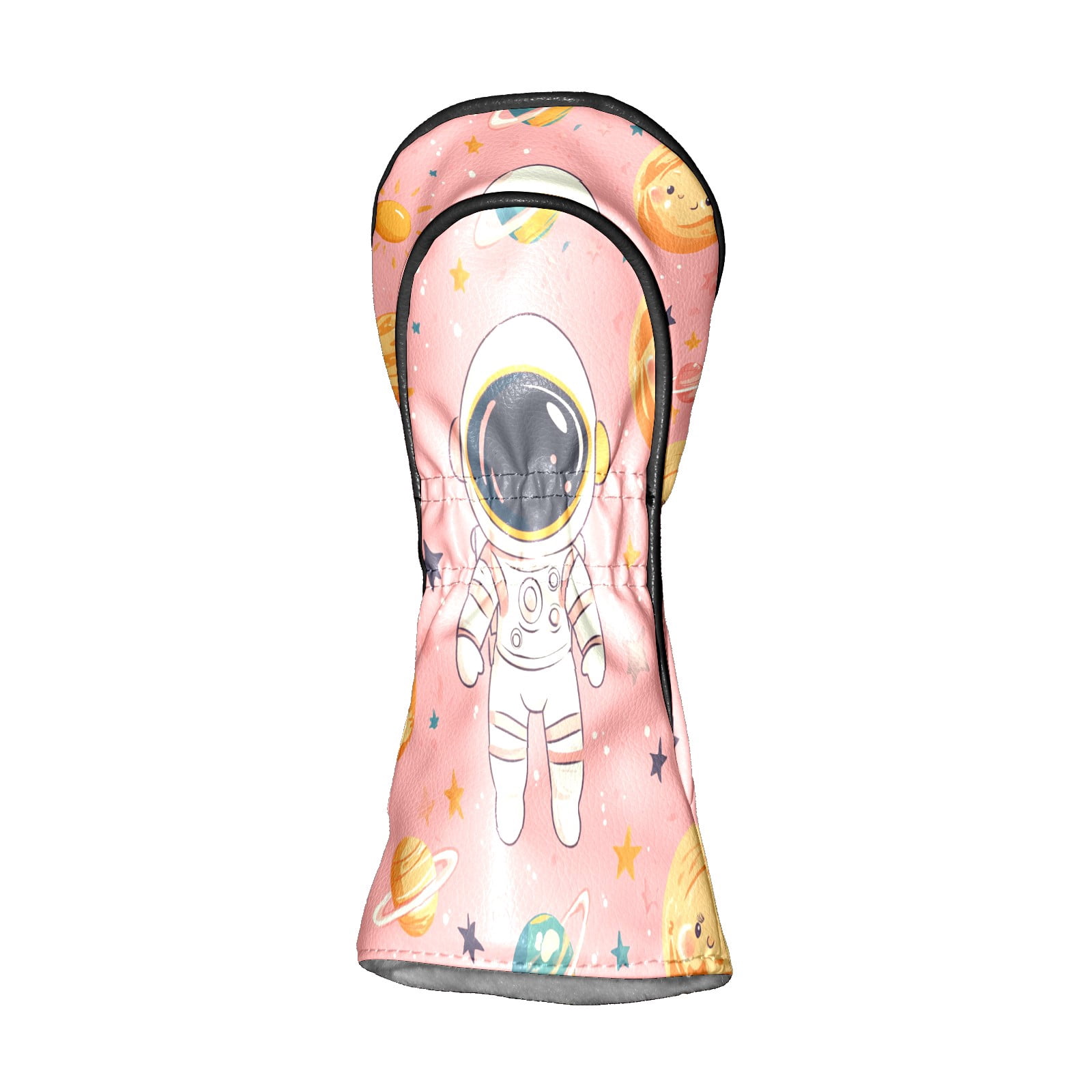 Golf Club Covers PU Leather Waterproof Head Covers for Fairway Woods Hybrids Astronaut Pattern