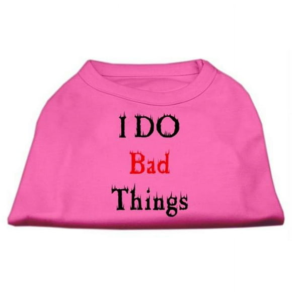 Mirage Pet Products 51-28 SMBPK I Do Bad Things Screen Print Shirts Bright Pink S - 10