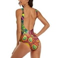 thumbnail image 4 of Flower Power Swimsuit Vintage Floral Push Up Swimwear One Piece Holiday Surf Bathing Suit Swimsuits Sexy Beach Wear Plus Size, 4 of 7