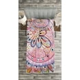 thumbnail image 3 of Ambesonne Eastern Quilted Bedspread Set 2 Pcs, Watercolor Effects Art, Twin Size, Multicolor, 3 of 3