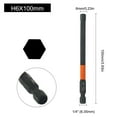 thumbnail image 3 of 1 Pcs Embout de Tournevis Hexagonal Changement Rapide Longueur de Perceuse 100mm, 3 of 9