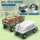 thumbnail image 3 of QinaQin Carrito de jardín de uso rudo con capacidad de 900 lb, laterales de malla removibles, llantas neumáticas y manija ajustable 180° para granja o patio, 3 of 8