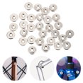 thumbnail image 3 of 1 Set 30Pcs Round Knurled Thumb Nuts Connector Lock Adjusting Nuts (Silver), 3 of 9