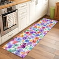 thumbnail image 2 of Colorful Flowers 2'x6' Runner Rugs for Hallway Kitchen Bedside Non Slip Washable, Spring Botanical Watercolor Floral Entryway Rug Runners with Rubber Backing, Long Carpet Runner for Laundry Room, 2 of 8